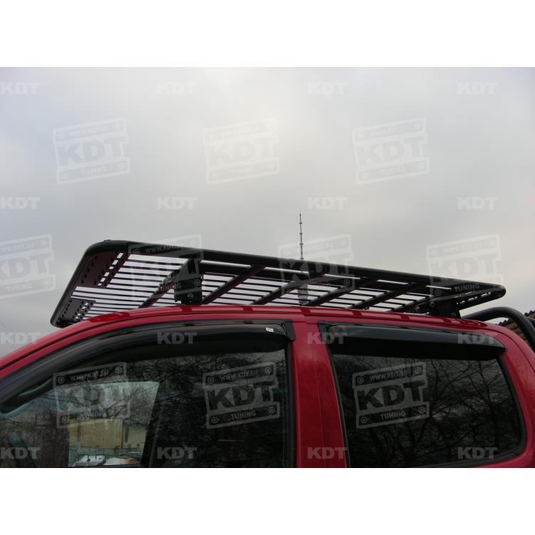 Багажник-площадка силовой 4-опорный с местами под доп. оптику 1,5 м х 1,0 м алюминиевый Nissan NP300