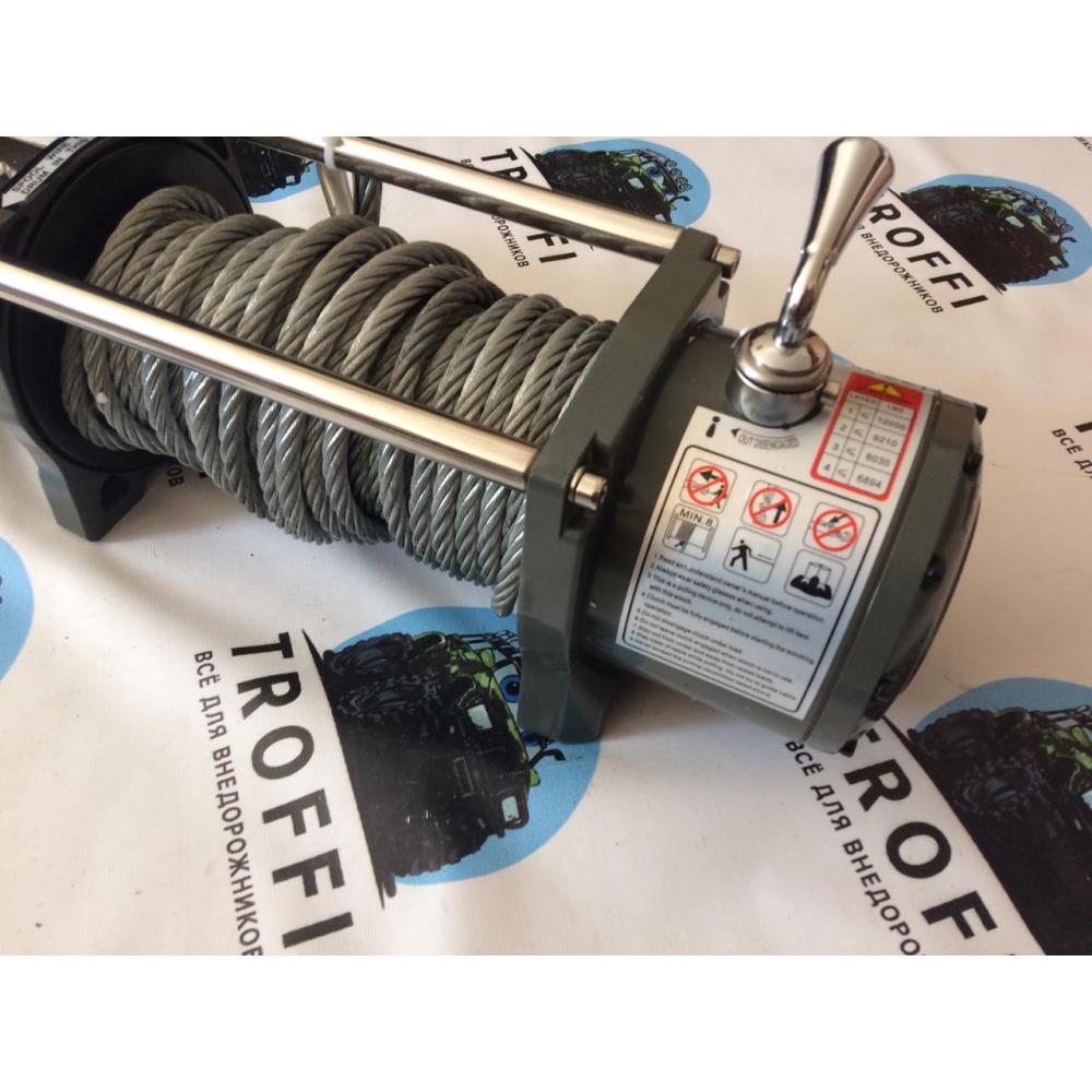 Лебёдка электрическая 12V Electric Winch 12000 lbs 5443 кг (влагозащ., сталь, ролик. клюз)